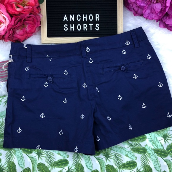 {Cambridge} Navy Embroidered Anchor Shorts ⚓️ - Picture 4 of 8